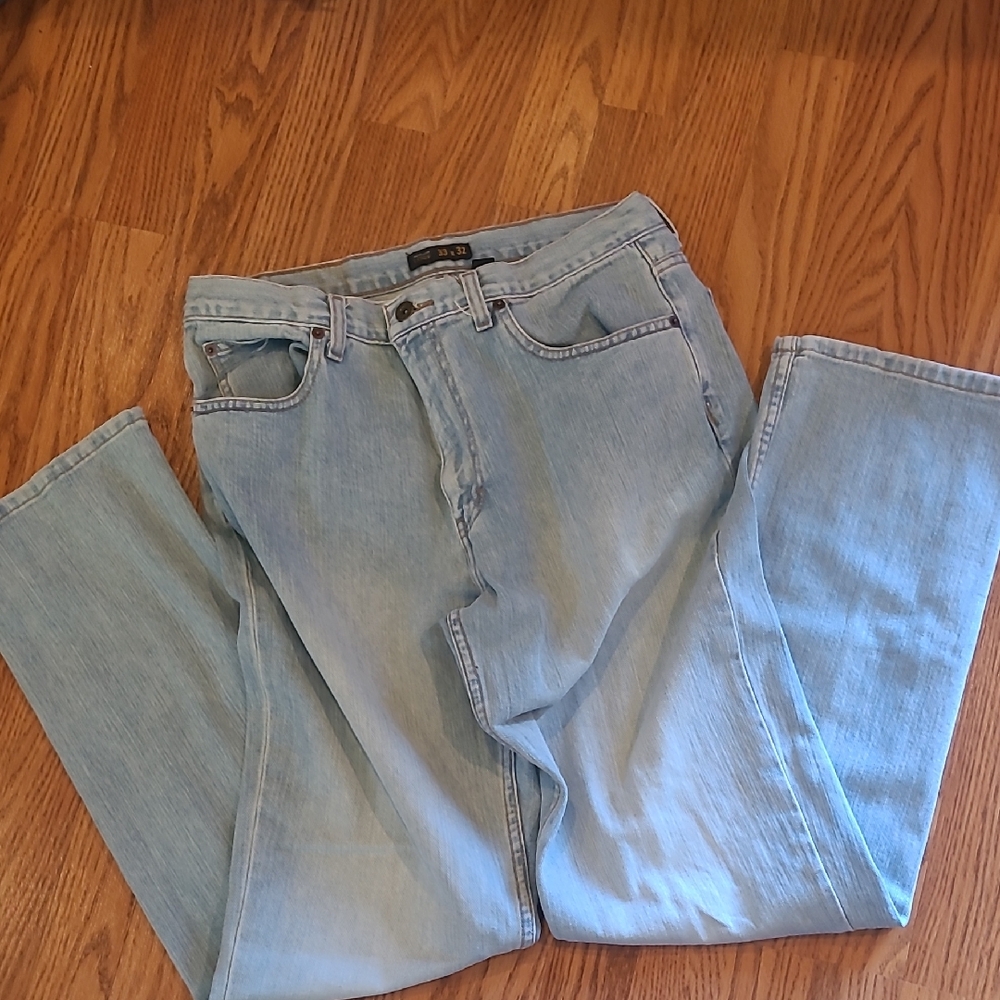 J. Crew Men's Relaxed Light Blue Jeans Straight Leg Light Wash